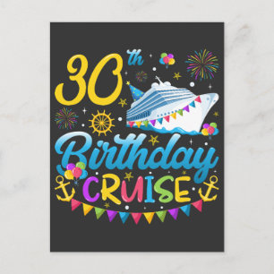 30th Birthday Cruise B-Day Party Postcard
