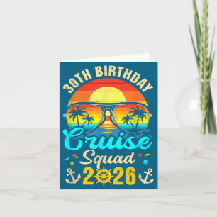30Th Birthday Cruise Squad 2026 Illustration Card