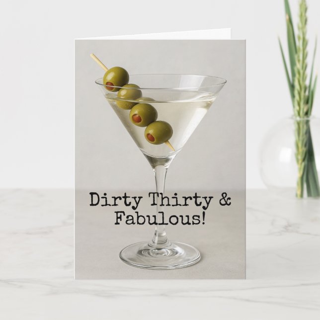 30th Birthday Custom Funny Greeting Card (Front)