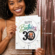 30th Birthday Custom Photo Balloons