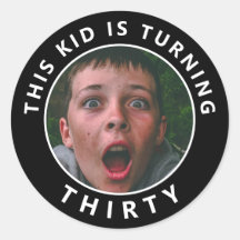 30th Birthday Custom Photo Stickers