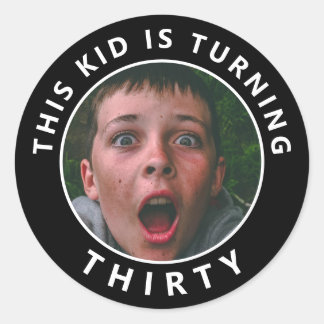 30th Birthday Custom Photo Stickers