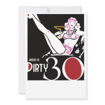 30th Birthday - Dirty 30 Invitation