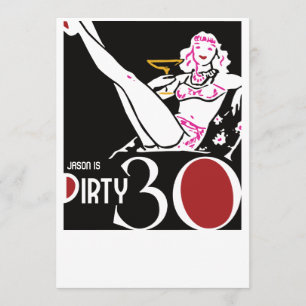 30th Birthday - Dirty 30 Invitation