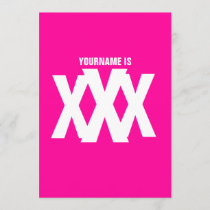 30th Birthday - Dirty 30 - Triple X Invitation