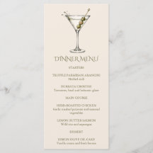 30th Birthday Dirty Martini Dinner Cocktail Bar