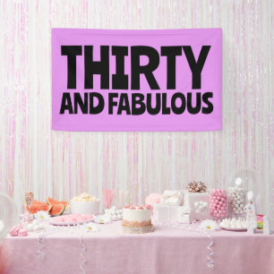30TH BIRTHDAY FABULOUS PARTY BANNER