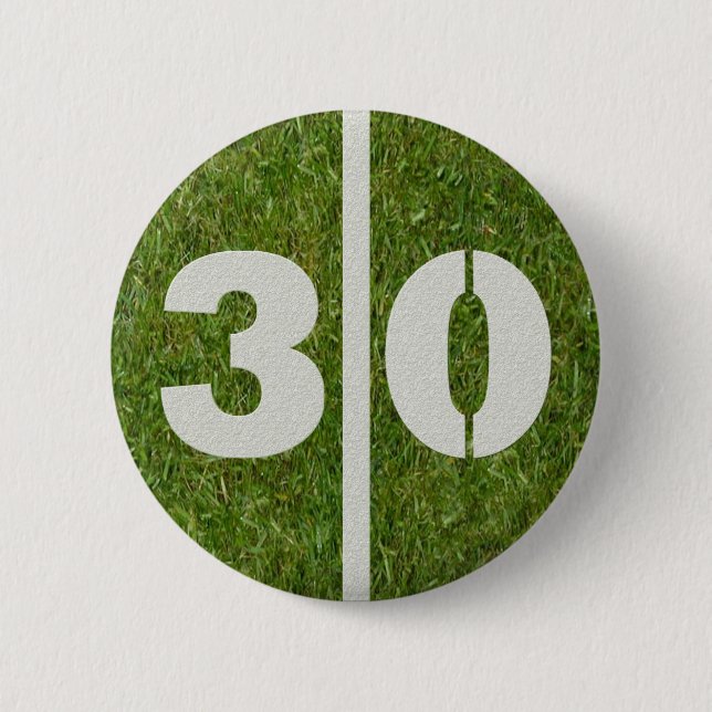 30th Birthday Football Yard Button (Front)