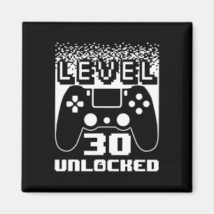 30th Birthday For Men Level 30 Unlocked Gamer 30 Y Magnet