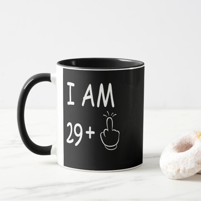30th Birthday, Funny Birthday Mug (With Donut)