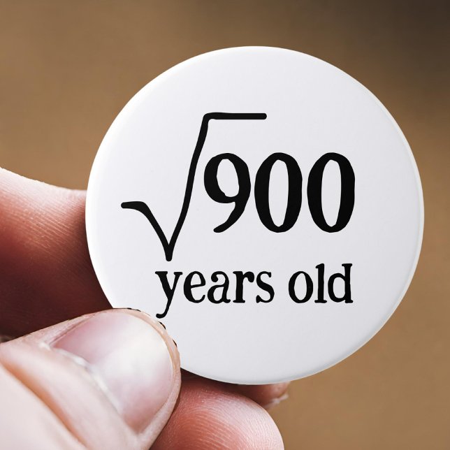 30th birthday funny thirtieth math square root 7.5 cm round badge (Creator Uploaded)