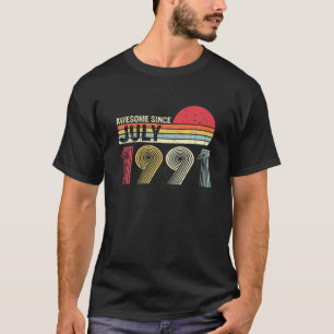 30Th Birthday Gift 30 Years Old Awesome Since July T-Shirt