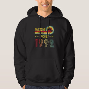 30th Birthday Gift Awesome Since August 1992 30 Ye Hoodie