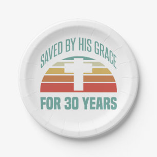 30th Birthday Gift For Christians Paper Plate