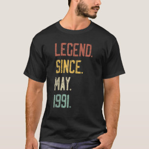 30Th Birthday Gifts For Men Women Legend Since May T-Shirt