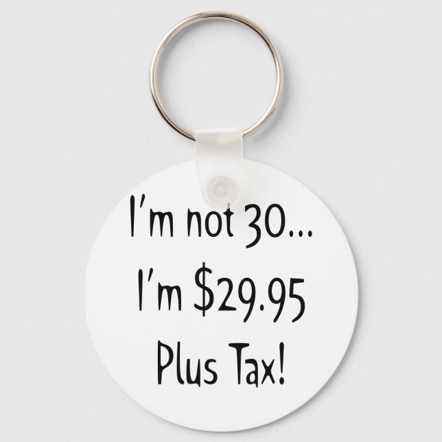 30th Birthday Gifts Key Ring (Front)