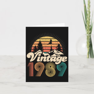 30th Birthday Gifts - Vintage 1989 Hiking Women Me Card