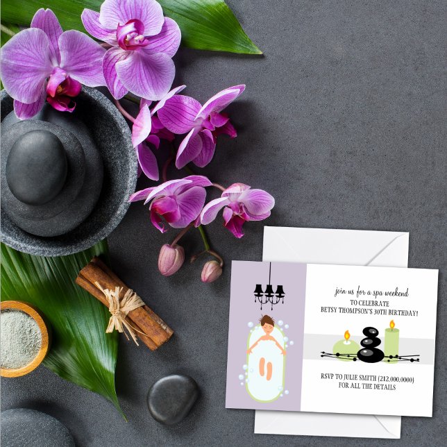 30th Birthday Girly Spa Weekend Getaway Invitation (Creator Uploaded)