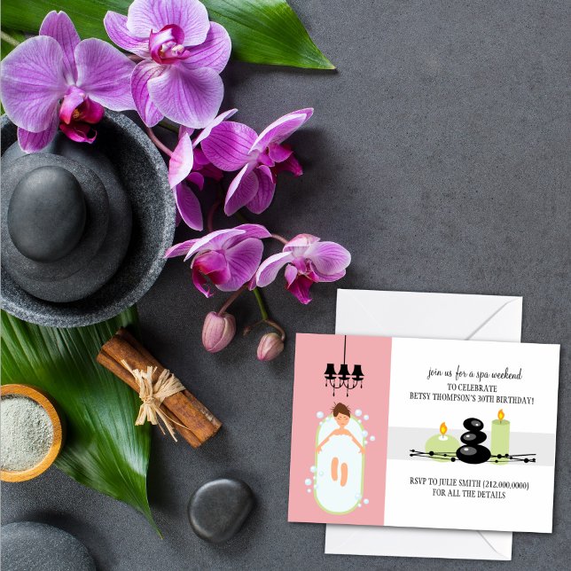 30th Birthday Girly Spa Weekend Getaway Invitation (Creator Uploaded)