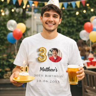 30th birthday gold photo T-Shirt