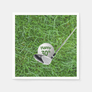 30th Birthday Golf Ball and Club Napkins