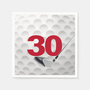 30th Birthday Golf Ball Napkin