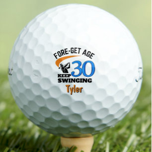 30th Birthday Golf Balls 30 Years Funny Gift Blue