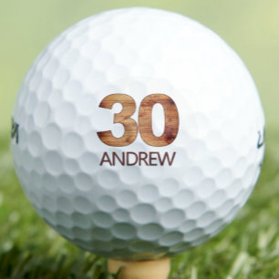 30th birthday golf balls 30 years golfer wood gift