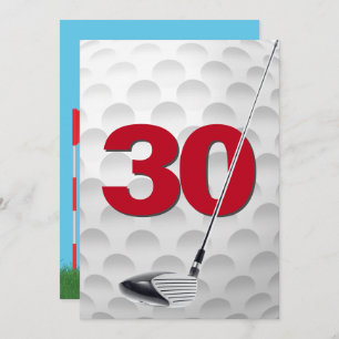 30th Birthday Golf Theme Party Invitation