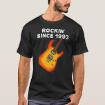 30th Birthday Guitarist Electric Guitar Rockin' Si T-Shirt<br><div class="desc">30th Birthday Guitarist Electric Guitar Rockin' Since 1993</div>