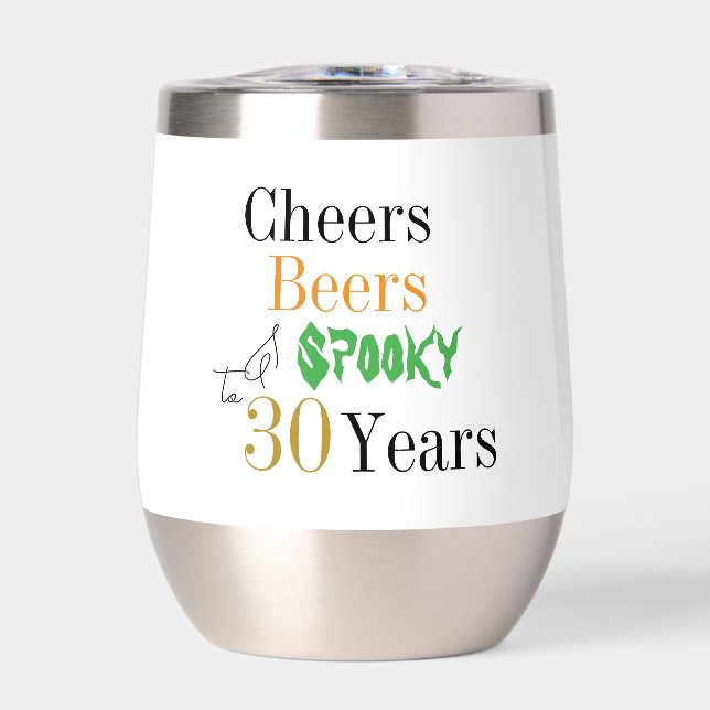 30th Birthday Halloween Spooky Cheers Party Favour (Front)