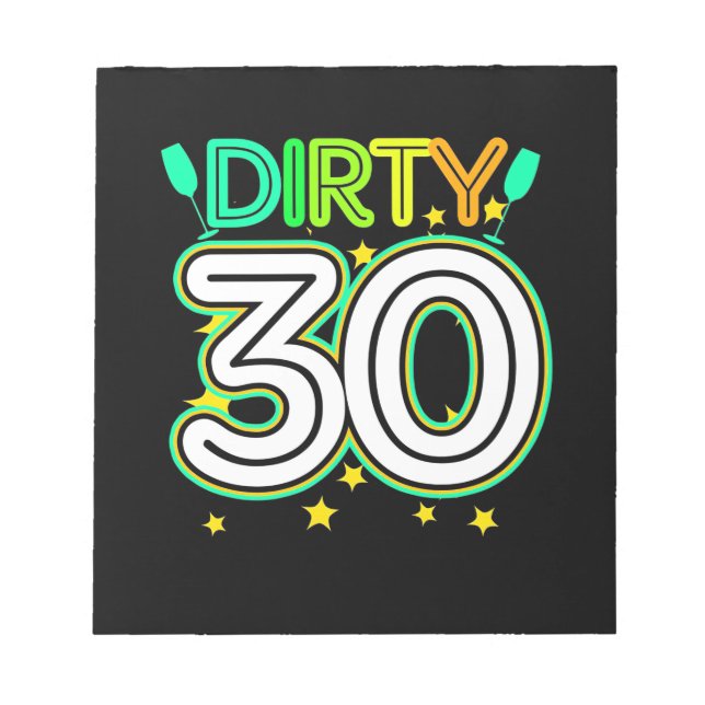 30th Birthday | Happy 30th Birthday Notepad (Front)