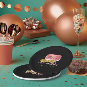 30th birthday hello 30 Stylish Personalized Paper Plate