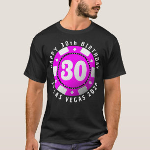 30th Birthday in Las Vegas 2020 Poker Chip Premium T-Shirt
