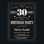 30th Birthday Invitation Chalkboard<br><div class="desc">30th Birthday Invitation Chalkboard. Black and White Background. Adult Birthday. Male Men or Women Birthday. Kids Boy or Girl Lady Teen Teenage Bday Invite. 13th 15th 16th 18th 20th 21st 30th 40th 50th 60th 70th 80th 90th 100th. Any Age. For further customisation, please click the "Customise it" button and use...</div>