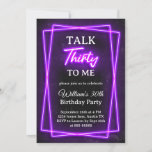 30th Birthday Invitation Talk Thirty To Me<br><div class="desc">30th Birthday Invitation Talk Thirty To Me birthday party invitation</div>