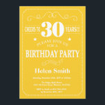 30th Birthday Invitation Yellow and White<br><div class="desc">30th Birthday Invitation Yellow and White Typography. Yellow and White Background. Adult Birthday. Male Men or Women Birthday. Kids Boy or Girl Lady Teen Teenage Bday Invite. 13th 15th 16th 18th 20th 21st 30th 40th 50th 60th 70th 80th 90th 100th. Any Age. For further customisation, please click the "Customise it"...</div>