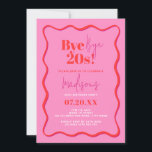 30th Birthday Invite Bye Bye 20s Wavy Border<br><div class="desc">Celebrate the big 3-0 in style with our vibrant and modern 30th birthday invitation. This unique and colourful invite is perfect for announcing your milestone birthday party. Whether you're going for a classy affair or a wild "dirty thirty" celebration, our editable invitation template allows you to customise the details. Send...</div>