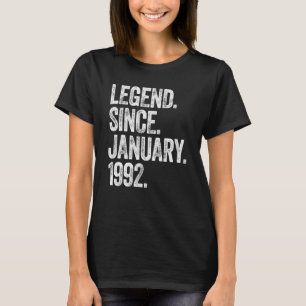 30th Birthday  January Born 30 Years Legend Since  T-Shirt