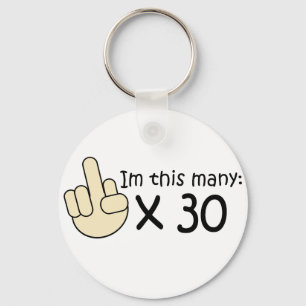 30th Birthday Key Ring