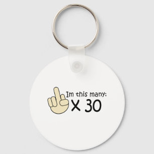 30th Birthday Key Ring