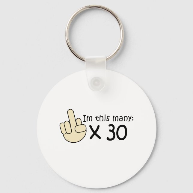 30th Birthday Key Ring (Front)