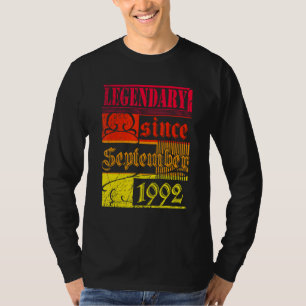 30th Birthday Legendary Since September 1992 Vinta T-Shirt