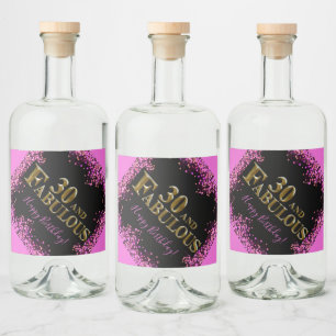 30th Birthday  Liquor Bottle Label