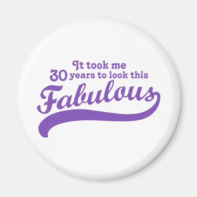 30th Birthday Magnet (Front)