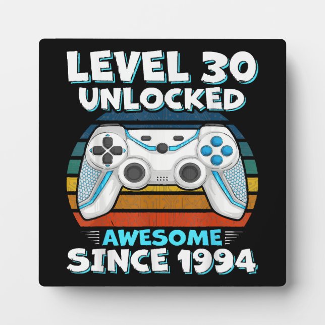 30th Birthday Man Woman 30 Years 1994 Plaque (Front)