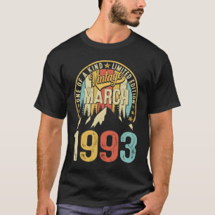 30th Birthday Men  30 Years Of Being Awesome March T-Shirt
