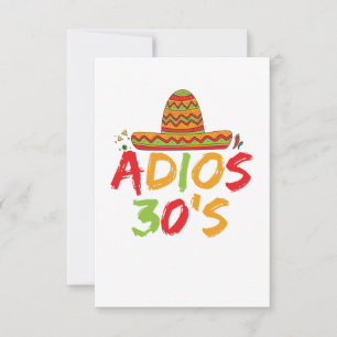 30th Birthday Mexican Party Cinco de Mayo Fiesta Thank You Card