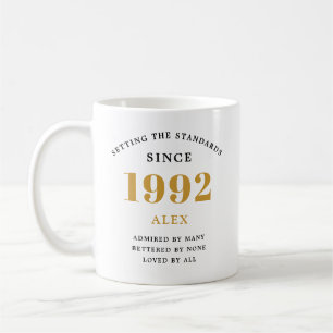 30th Birthday Name 1992 Elegant Chic Coffee Mug