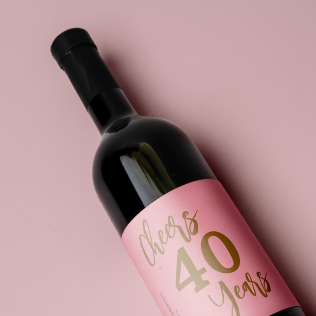 30th birthday name personalised cheers to years wine label (Creator Uploaded)